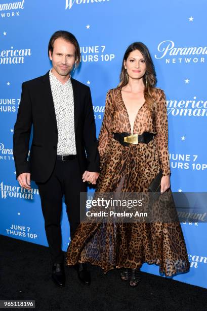 Tobias Jelinek and Irina Costa attend Premiere Of Paramount Network's "American Woman" - Arrivals at Chateau Marmont on May 31, 2018 in Los Angeles,...