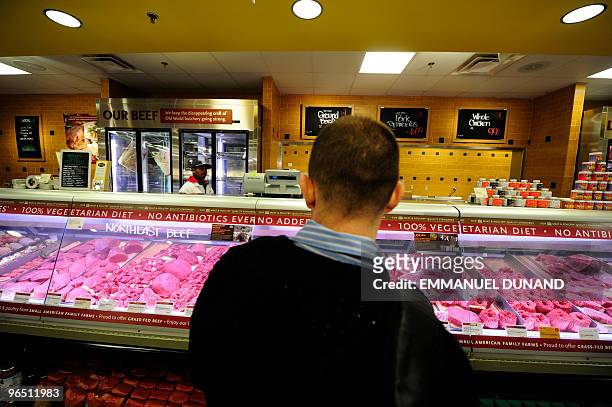 Caveman" Vlad Averbukh a follower of "The Paleo Diet," eats shops for grass-fed raw meat in New York, February 04, 2010. Vlad, an adept of America's...