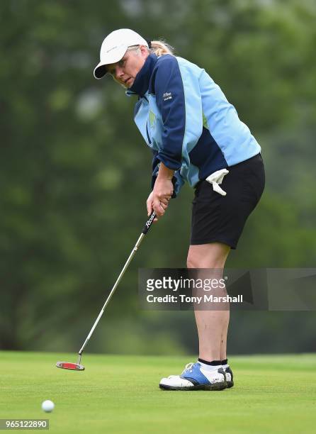 Lynn McCool of Lough Erne Golf Resort putts on the 8th green during the Titleist and FootJoy Women's PGA Professional Championship at Trentham Golf...