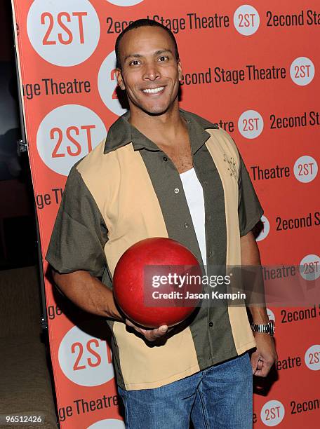 Personality Mike Woods attends the 23rd Annual Second Stage Theatre All-Star Bowling Classic at Lucky Strike Lanes & Lounge on February 8, 2010 in...