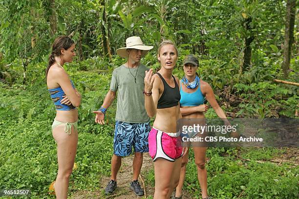 Amanda Kimmel, Colby Donaldson, Candice Woodcock, and Stephenie LaGrossa of the Hero's tribe, return to compete on SURVIVOR: HEROES VS. VILLAINS,...