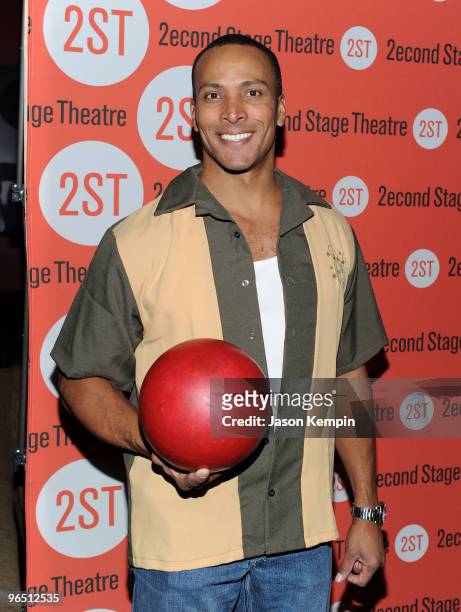 Personality Mike Woods attends the 23rd Annual Second Stage Theatre All-Star Bowling Classic at Lucky Strike Lanes & Lounge on February 8, 2010 in...