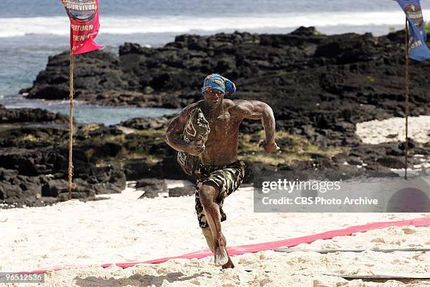 Former castaway James Clement, during the reward challenge, &quot;Battle Dig&quot; during the first episode of SURVIVOR: HEROES VS. VILLAINS,...