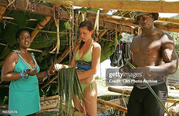 Cirie Fields, Amanda Kimmel, and James Clement, of the Hero's tribe, during the first episode of SURVIVOR: HEROES VS. VILLAINS, when the 20th...