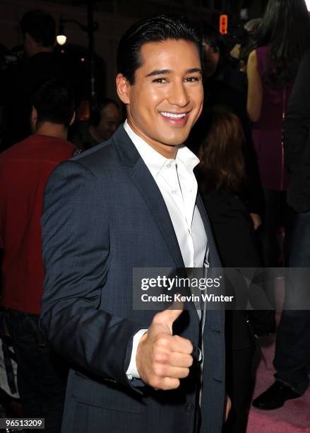 Personality Mario Lopez arrives at the premiere of New Line Cinema's "Valentine's Day" held at Grauman�s Chinese Theatre on February 8, 2010 in Los...