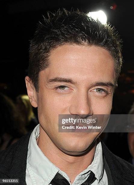 Actor Topher Grace arrives at the premiere of New Line Cinema's "Valentine's Day" held at Grauman�s Chinese Theatre on February 8, 2010 in Los...