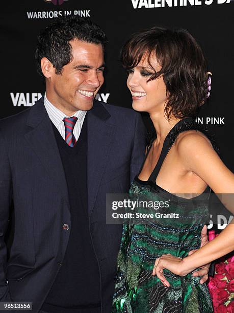 Cash Warren and actress Jessica Alba arrive at the "Valentine's Day" Los Angeles premiere held at Grauman's Chinese Theatre on February 8, 2010 in...