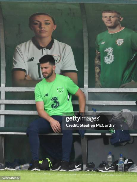 Dublin , Ireland - 1 June 2018; Shane Long during Republic of Ireland training at the FAI National Training Centre in Abbotstown, Dublin.