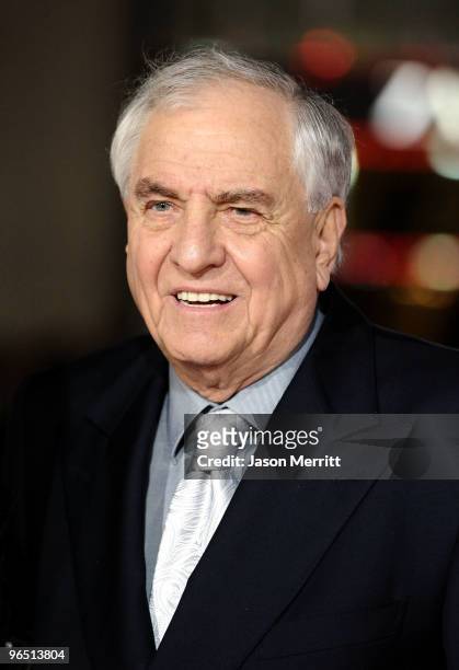 Director Garry Marshall arrives at the premiere of New Line Cinema's "Valentine's Day" at Grauman's Chinese Theatre on February 8, 2010 in Hollywood,...