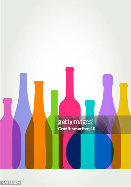 illustrazioni stock, clip art, cartoni animati e icone di tendenza di bottiglie di vino - pinot grigio wine