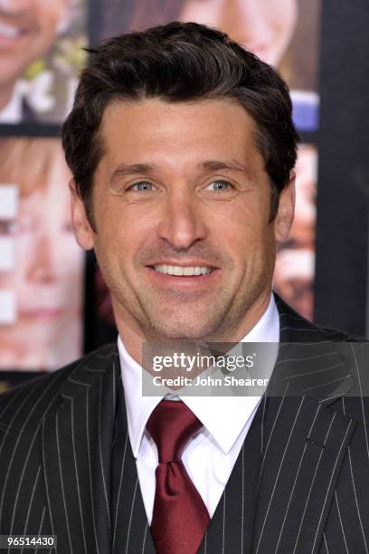 Actor Patrick Dempsey arrives at the "Valentine's Day" Los Angeles Premiere at Grauman's Chinese Theatre on February 8, 2010 in Hollywood, California.