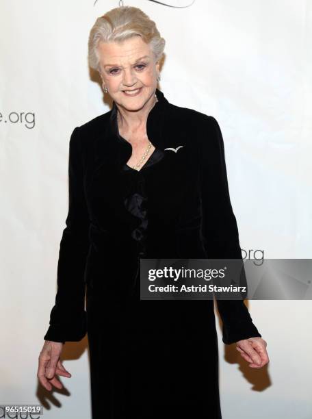 Actress Angela Lansbury attends the 2010 Drama League "A Musical Celebration Of Broadway" All-Star Benefit Gala at The Pierre Hotel on February 8,...