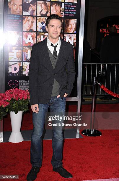 Actor Topher Grace arrives at the "Valentine's Day" Los Angeles premiere held at Grauman's Chinese Theatre on February 8, 2010 in Hollywood,...