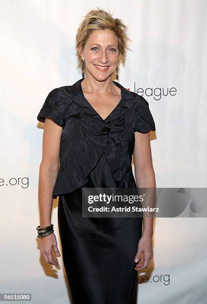 Actress Edie Falco attends the 2010 Drama League "A Musical Celebration Of Broadway" All-Star Benefit Gala at The Pierre Hotel on February 8, 2010 in...