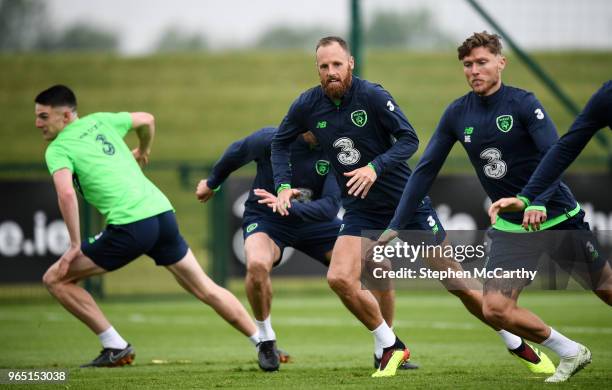 Dublin , Ireland - 1 June 2018; David Meyler during Republic of Ireland training at the FAI National Training Centre in Abbotstown, Dublin.