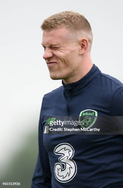 Dublin , Ireland - 1 June 2018; James McClean during Republic of Ireland training at the FAI National Training Centre in Abbotstown, Dublin.