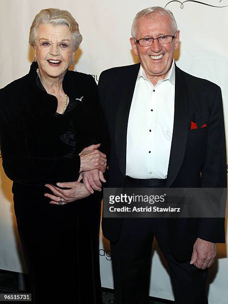 Actors Angela Lansbury and Len Cariou attend the 2010 Drama League "A Musical Celebration Of Broadway" All-Star Benefit Gala at The Pierre Hotel on...