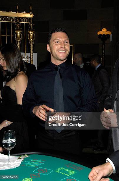 New York Rangers forward Sean Avery attends casino night to benefit the Garden Of Dreams Foundation at Gotham Hall on February 8, 2010 in New York...