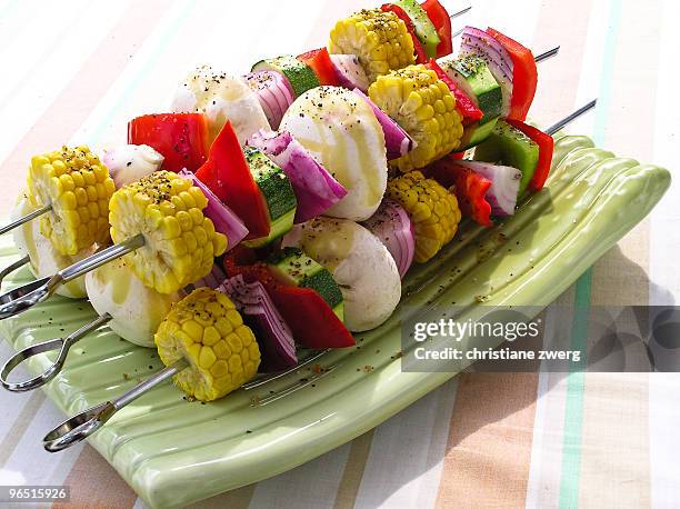 vegetarian barbecue - zwerg stock pictures, royalty-free photos & images