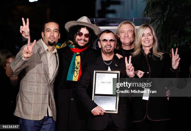 Musicians Ben Harper, Don Was, Ringo Starr, Joe Walsh and Barbara Bach attend the 50th Anniversary Celebration of The Walk Of Fame by honoring him...