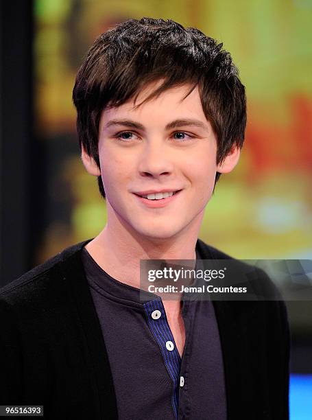 Actor Logan Lerman visits BET's "106 & Park" at BET Studios on February 4, 2010 in New York City.