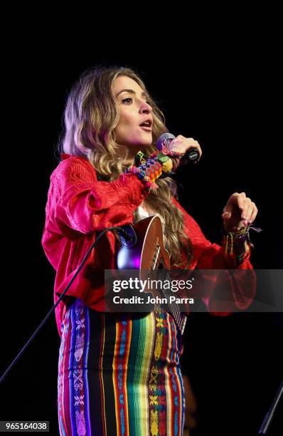 Mirella Cesa performs at Premios Estrellas Digitales 2018 at James L. Knight Center on May 31, 2018 in Miami, Florida.