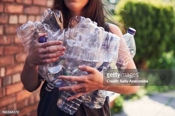 recycling plastic - bottle stock-fotos und bilder