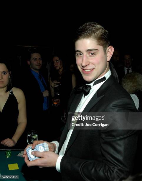 New York Rangers forward Brandon Dubinsky in the dealers spot during casino night to benefit the Garden Of Dreams Foundation at Gotham Hall on...