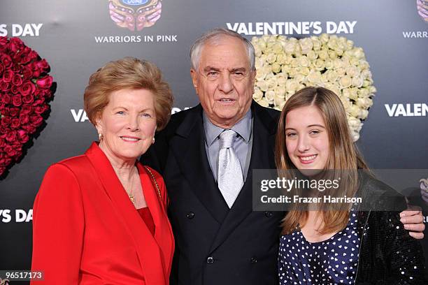 Director Garry Marshall , grand daughter Charlotte, and wife Barbara Marshall arrive at the "Valentine's Day" Los Angeles premiere held at Grauman's...