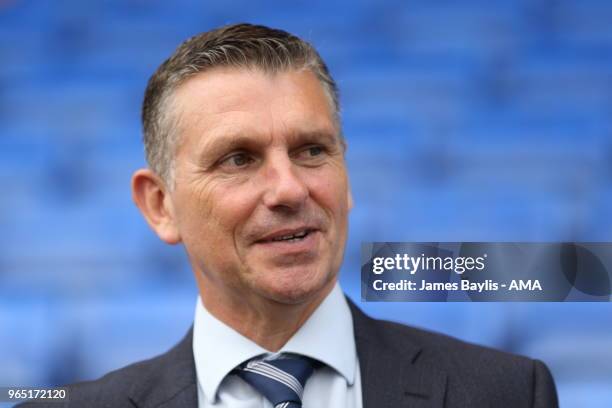 John Askey the new manager of Shrewsbury Town on June 1, 2018 in Shrewsbury, England.