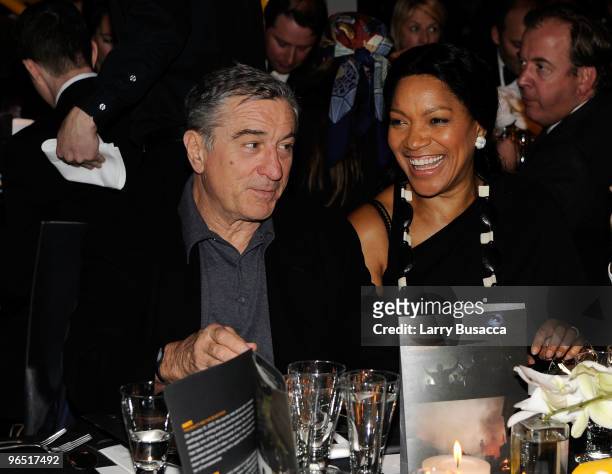 Actor Robert De Niro and Grace Hightower attend the Hope Help & Relief Haiti "A Night Of Humanity" event at Urban Zen on February 8, 2010 in New York...