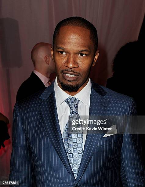 Actor Jamie Foxx arrives at the afterparty for the premiere of New Line Cinema's "Valentine's Day" on February 8, 2010 in Los Angeles, California.