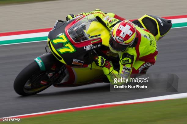 Dominique Aegerter of Kiefer Racingof Moto 2 during the Free Practice 1 of the Oakley Grand Prix of Italy, at International Circuit of Mugello, on...