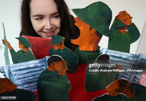 Glasgow School of Art design student Kaitlin Mechan with her exhibit St Valery ahead of the Opening of GSA 2018 Degree Show. She has paid homage to...
