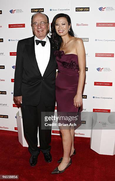 Rupert Murdoch and Wendi Deng arrive at the G'Day Australia Black Tie Gala at the Waldorf Astoria Hotel on January 23 in New York City.