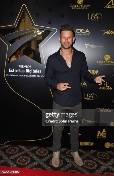 Omar Gonzalez arrives at Premios Estrellas Digitales 2018 at James L. Knight Center on May 31, 2018 in Miami, Florida.