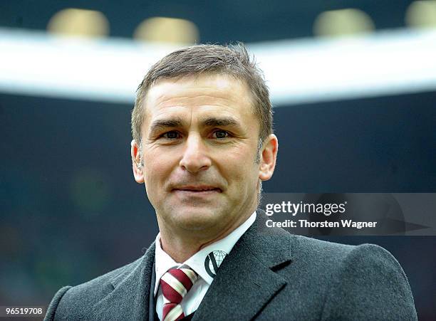 President Stefan Kunz of Kaiserslautern looks on in prior to the Second Bundesliga match between 1.FC Kaiserslautern and SC Paderborn at Fritz-...