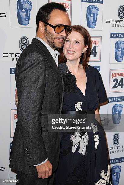 Tom Ford and Julianne Moore attends the BAFTA/LA's 16th Annual Awards Season Tea Party at Beverly Hills Hotel on January 16, 2010 in Beverly Hills,...