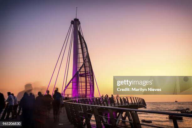 los muertos pier in mexico - puerto vallarta stock pictures, royalty-free photos & images