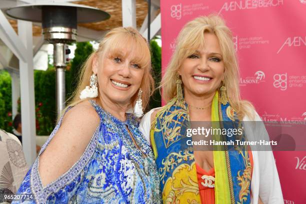 Caroline Lieberman and Leesa Rowland attend AVENUE on the Beach Celebrates Sailor Brinkley Cook And Our May/June Issue at Calissa on May 22, 2018 in...