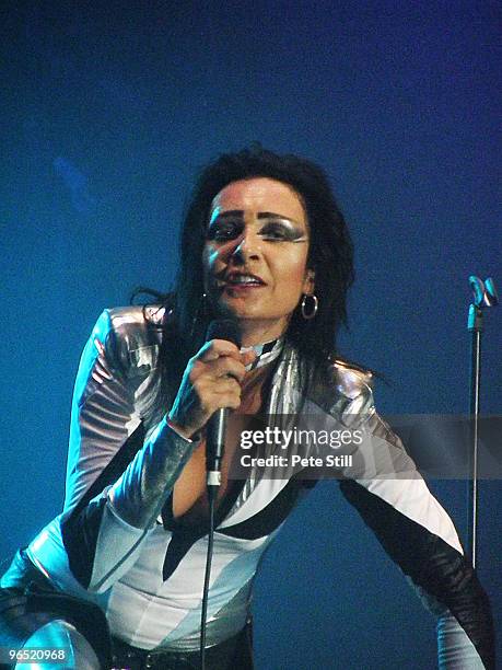 Siouxsie Sioux performs on stage at The O2 Wireless Festival in Hyde Park on July 4th, 2008 in London, United Kingdom.