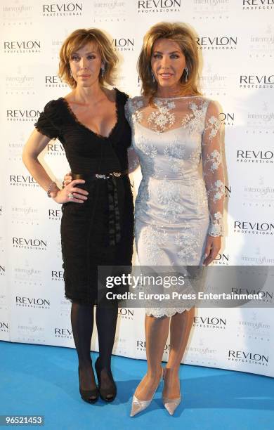 Carla Duval and Norma Duval attend 'Intercoiffure 2010 Gala Awards' on February 9, 2010 in Madrid, Spain.