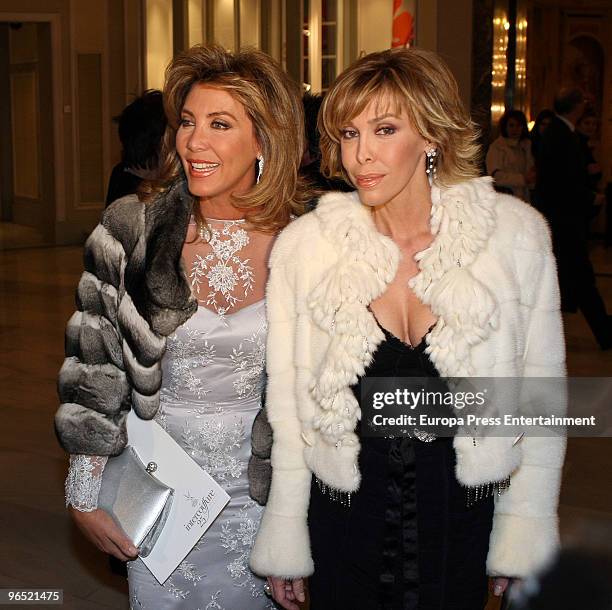 Norma Duval and Carla Duval attend 'Intercoiffure 2010 Gala Awards' on February 9, 2010 in Madrid, Spain.