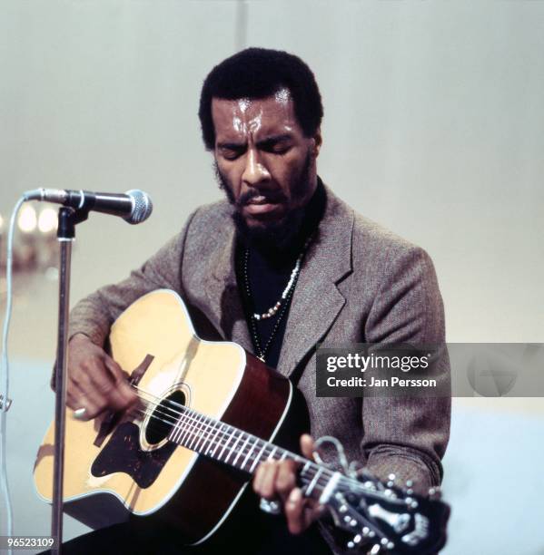 Richie Havens performs live on a TV Special in Copenhagen, Denmark in June 1969