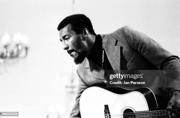 Richie Havens performs live on a TV Special in Copenhagen, Denmark in June 1969