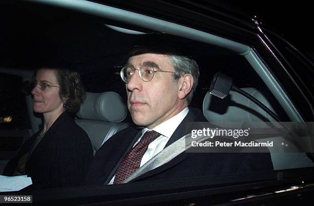 Home Secretary Jack Straw leaves The House of Commons after allowing General Pinochet's extradition to Spain, 9th December 1998.