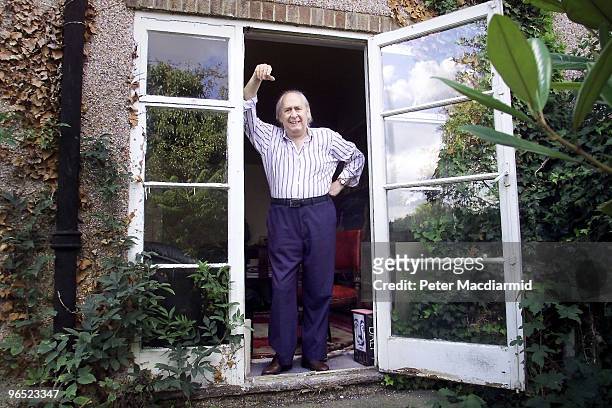 English author J. G. Ballard at home in Shepperton, 30th August 2000.