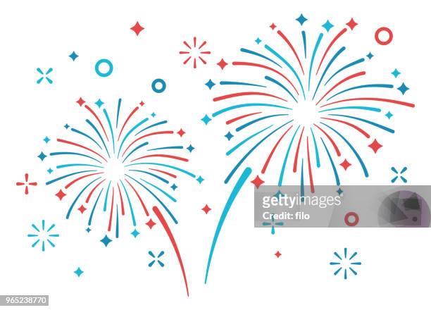 fireworks display - political party stock illustrations