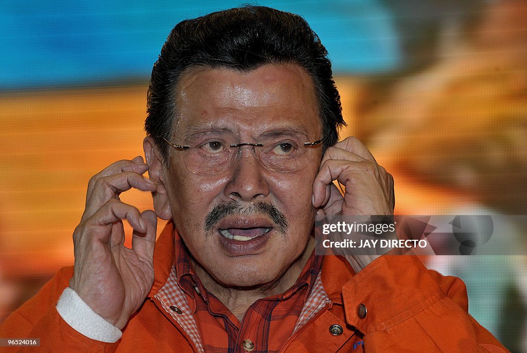 Deposed Philippine leader Joseph Estrada
