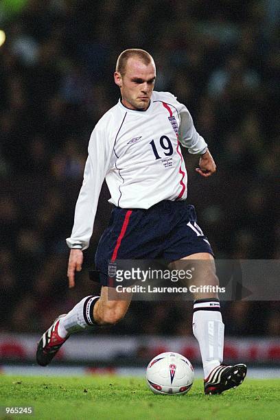 Danny Murphy of England on the ball during the International Friendly match between England and Sweden played at Old Trafford in Manchester, England....